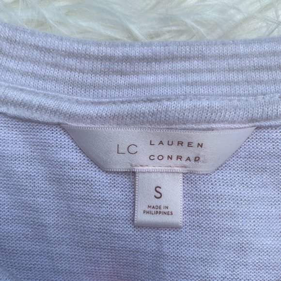 NWT Lauren Conrad Bell Sleeve Striped Long Sleeve Casual Shirt Size Small - Picture 2 of 5